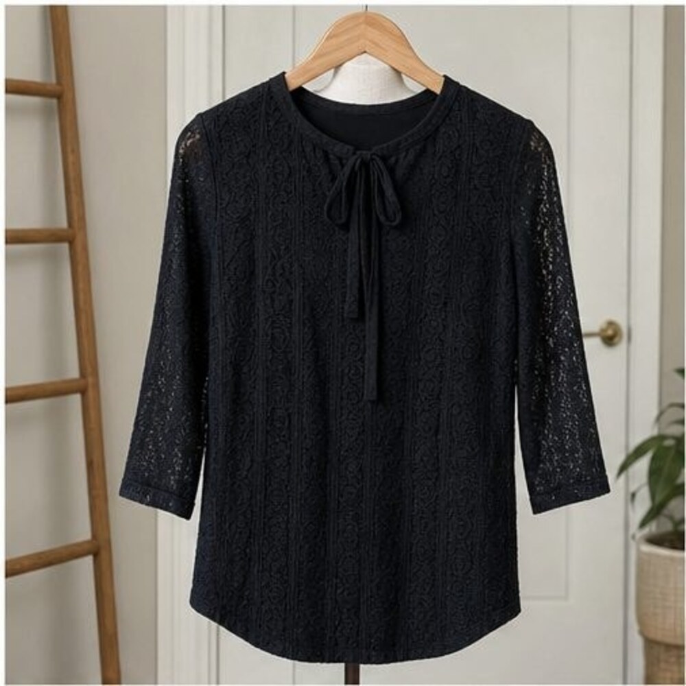 Black V Neck Top